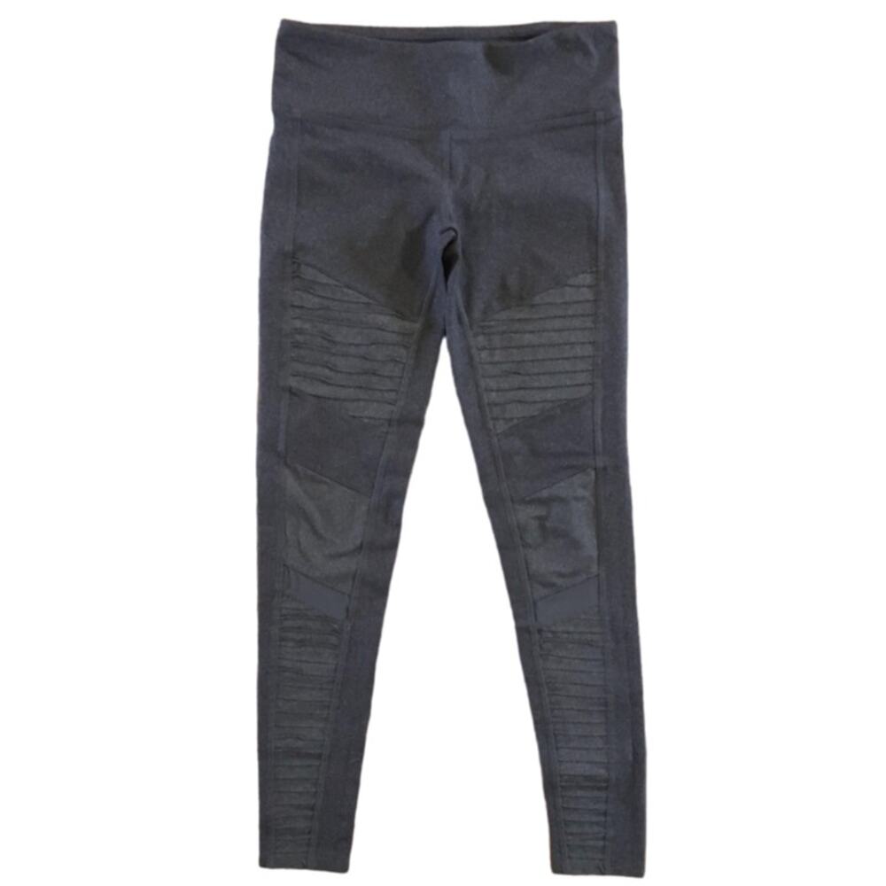 ALO Low Rise Moto Leggings in Graphite Gray  SZ S